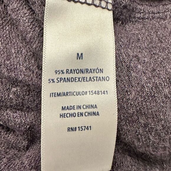 Splendid Rayon Blend Jersey Knit Long Sleeve Pullover Purple Sweatshirt Medium - Picture 4 of 4